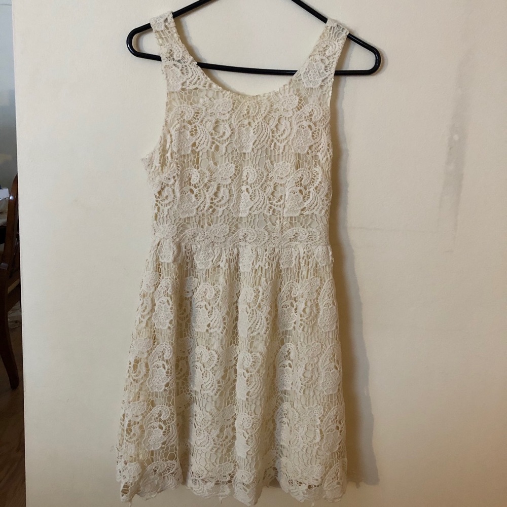 White lace dress fit and flare size 6